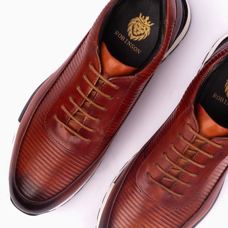 حذاء رياضي فاخر للرجال 02739-609 بني