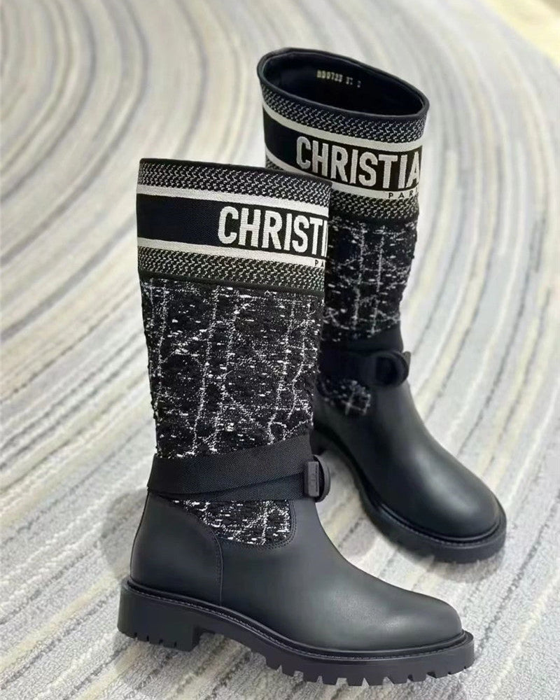 حذاء بوت نسائي Dior-Major Premium Quality KCK222 باللون الأسود