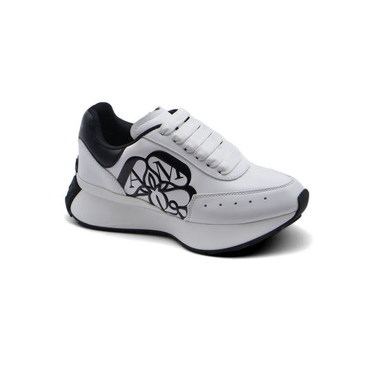 Alexander McQueen Premium Quality Sneakers Woman 4529 White&Black