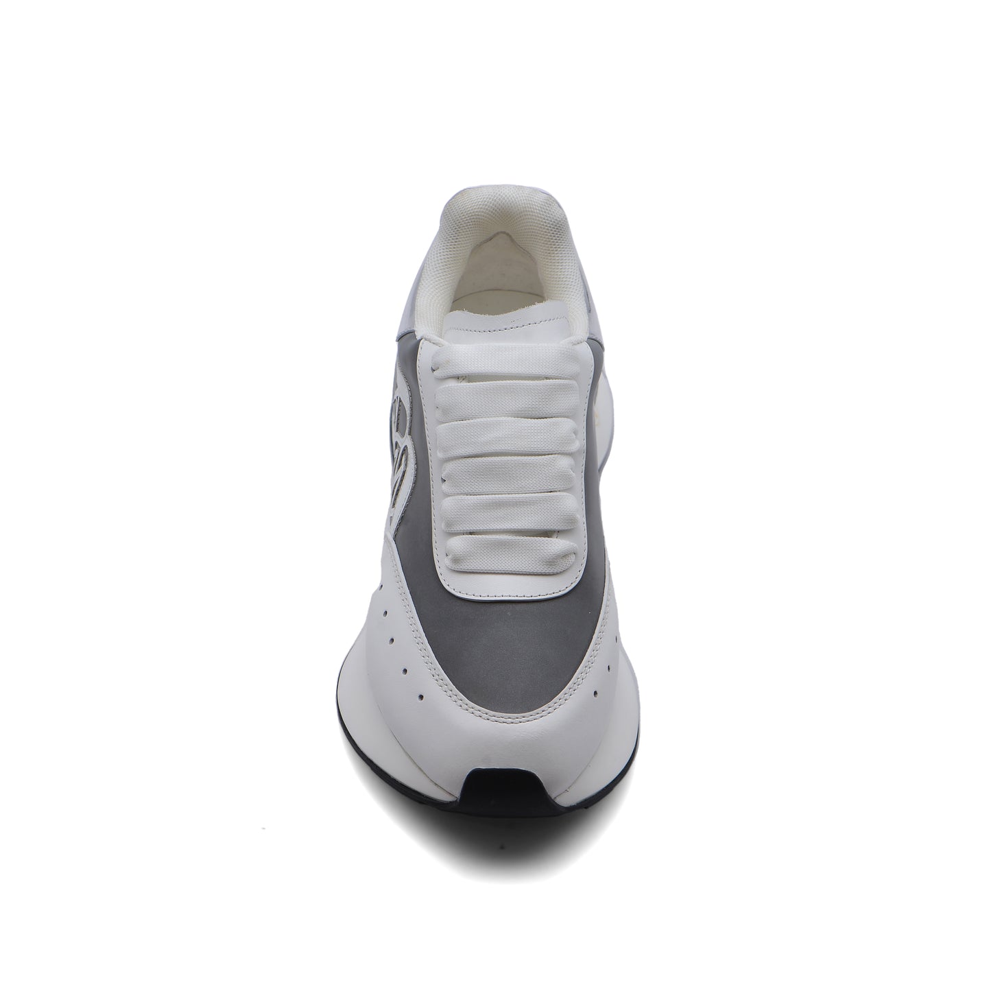 Alexander McQueen Premium Quality Sneakers Woman 4529 White&Silver