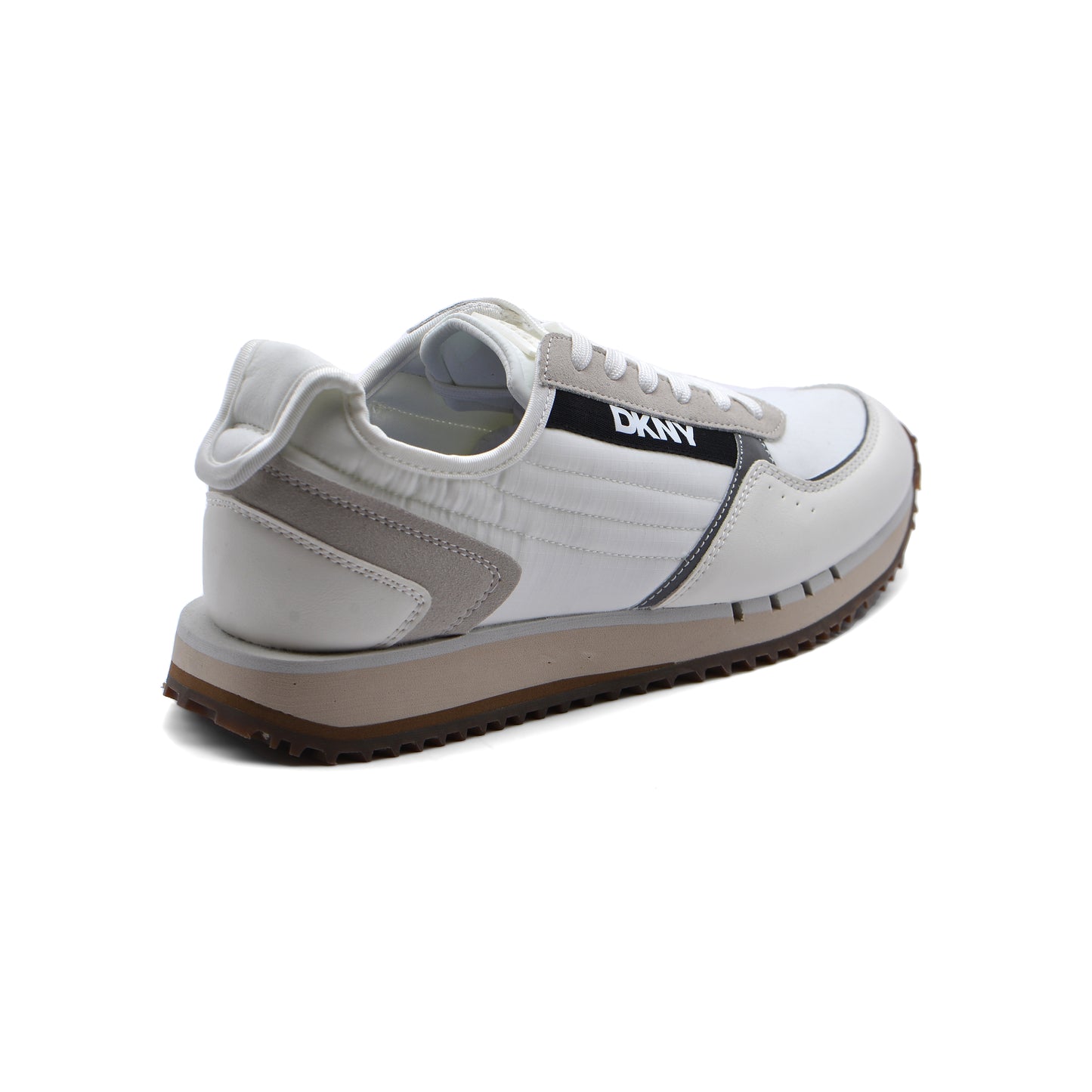 DKNY Men's Original Runner Mixed Media Sneakers WES-2406 White