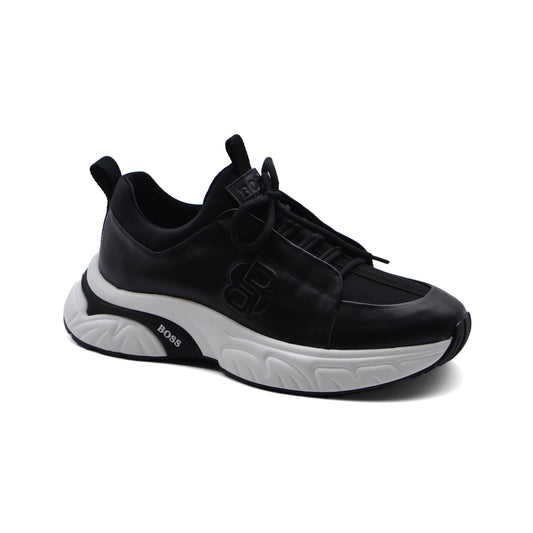 Hugo Boss suede Italian Sneakers Man 9009-1 Black