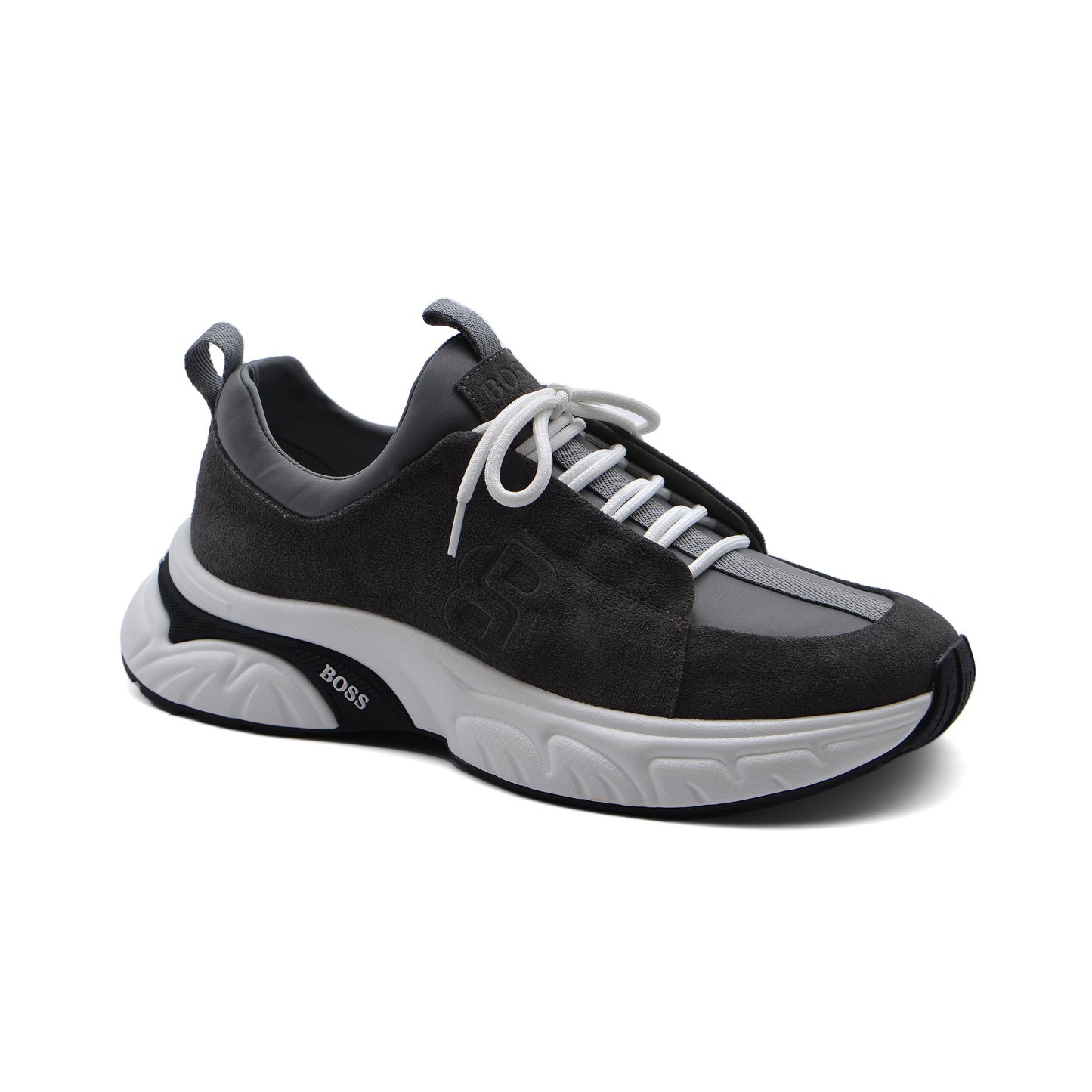 Hugo Boss suede Italian Sneakers Man 9009-1 Gray