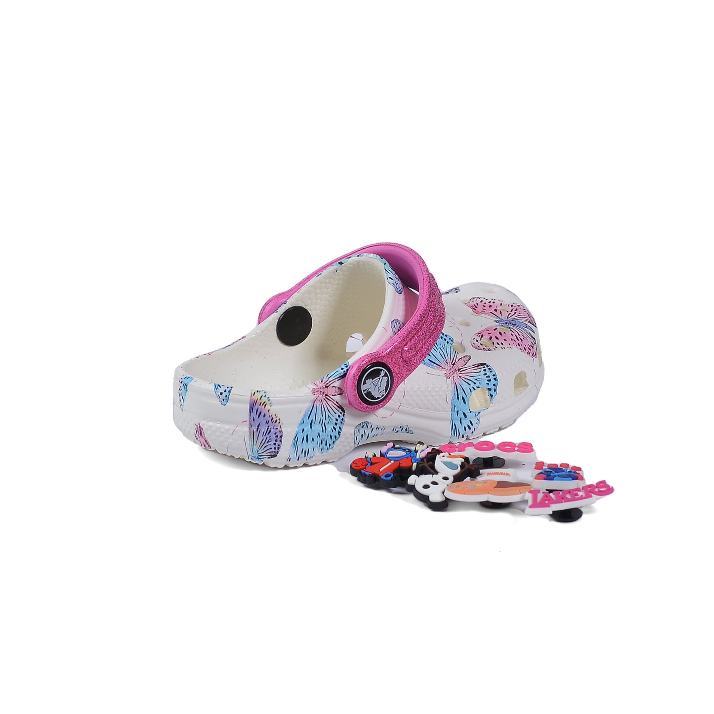 Crocs butterflies Kids Slippers Cartoon Waterproof Slippers Light Sneakers 208631 White