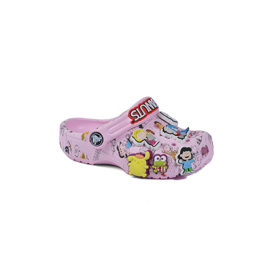 Crocs Peanuts Kids Slippers Cartoon Waterproof Slippers Light Sneakers 208300 Pink