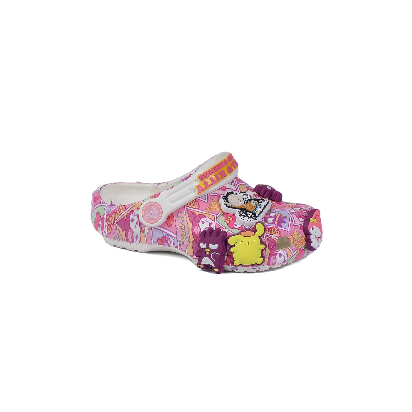 Crocs Kitty Kids Slippers Cartoon Waterproof Slippers Light Sneakers 208103 White