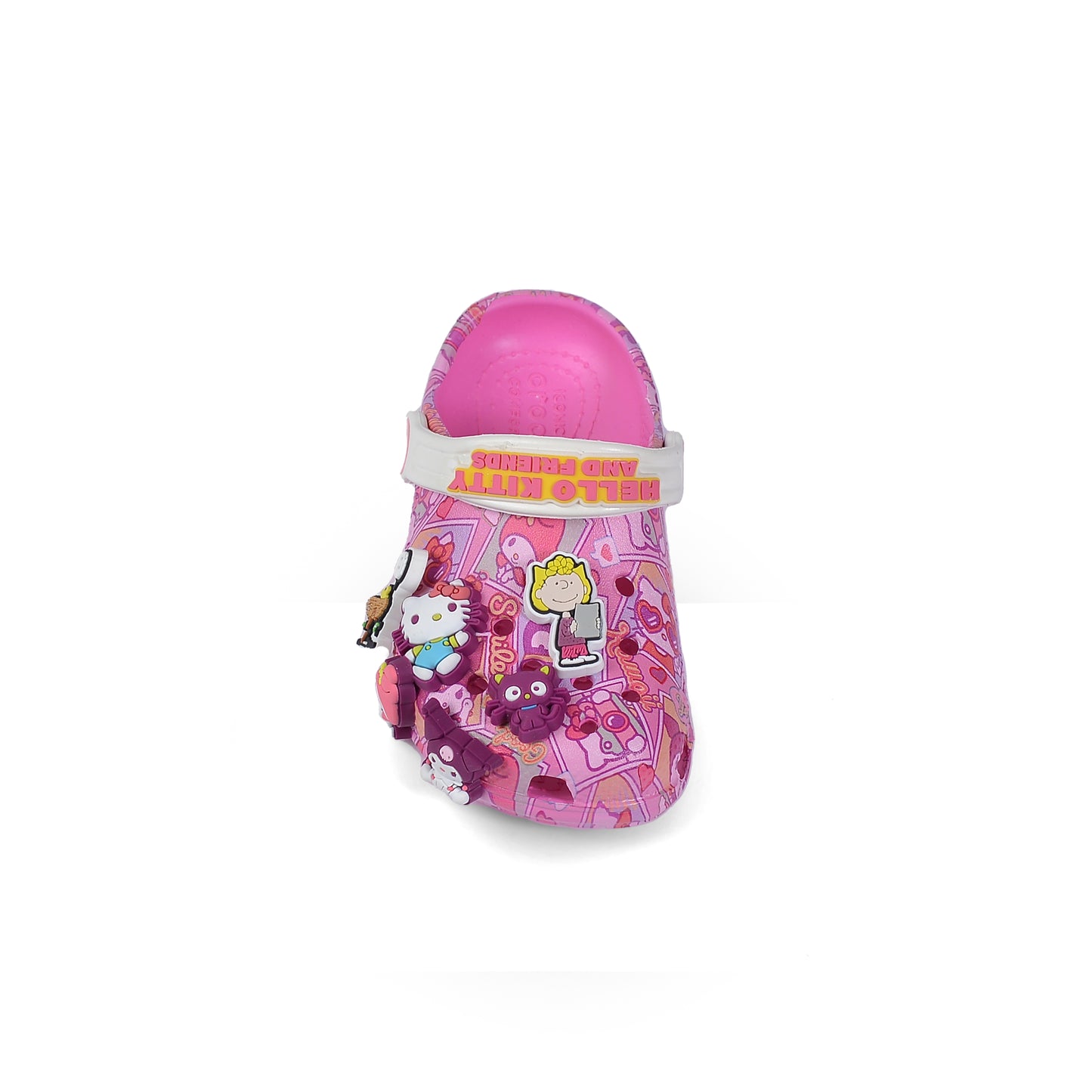 Crocs Kitty Kids Slippers Cartoon Waterproof Slippers Light Sneakers 208103 Fushia