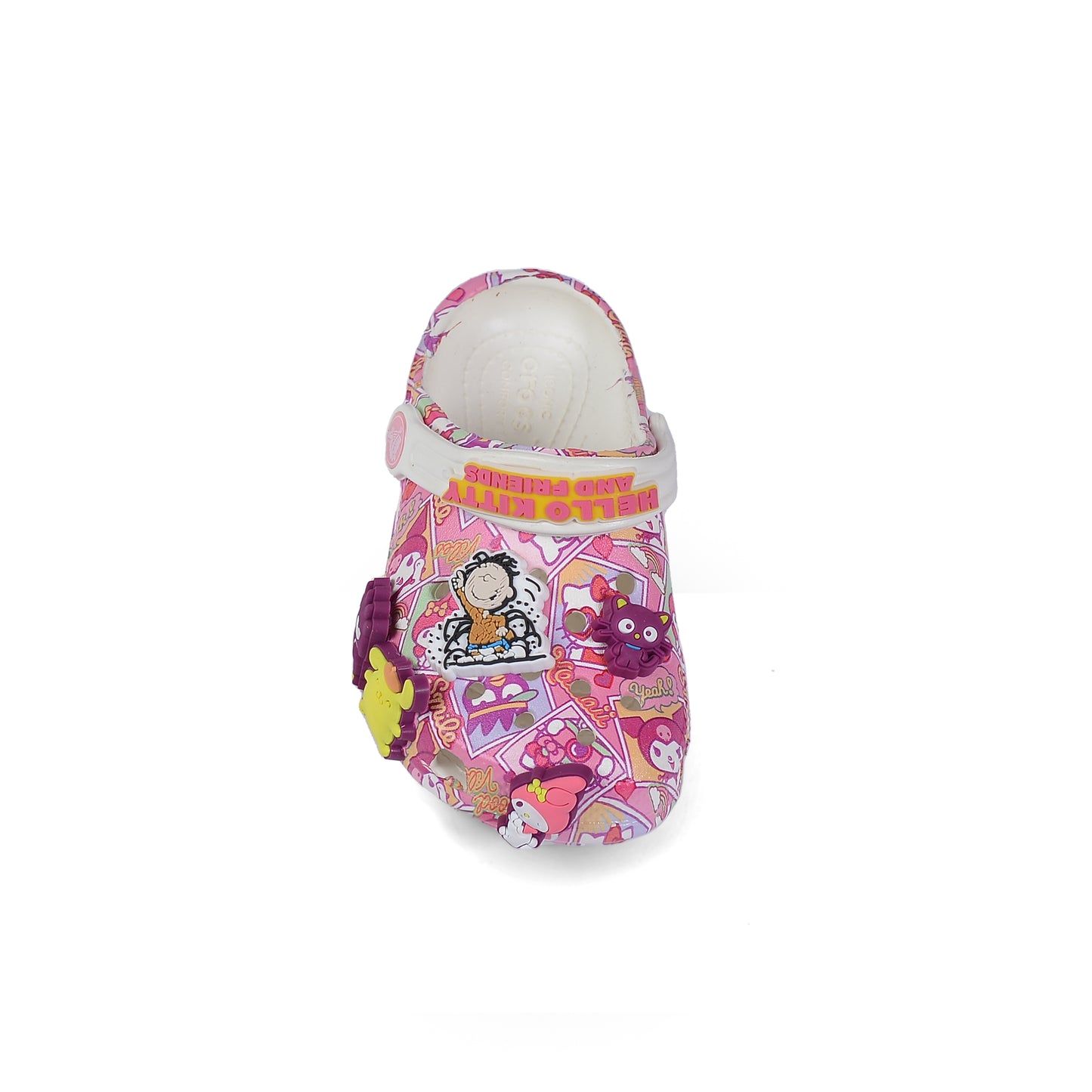 Crocs Kitty Kids Slippers Cartoon Waterproof Slippers Light Sneakers 208103 White