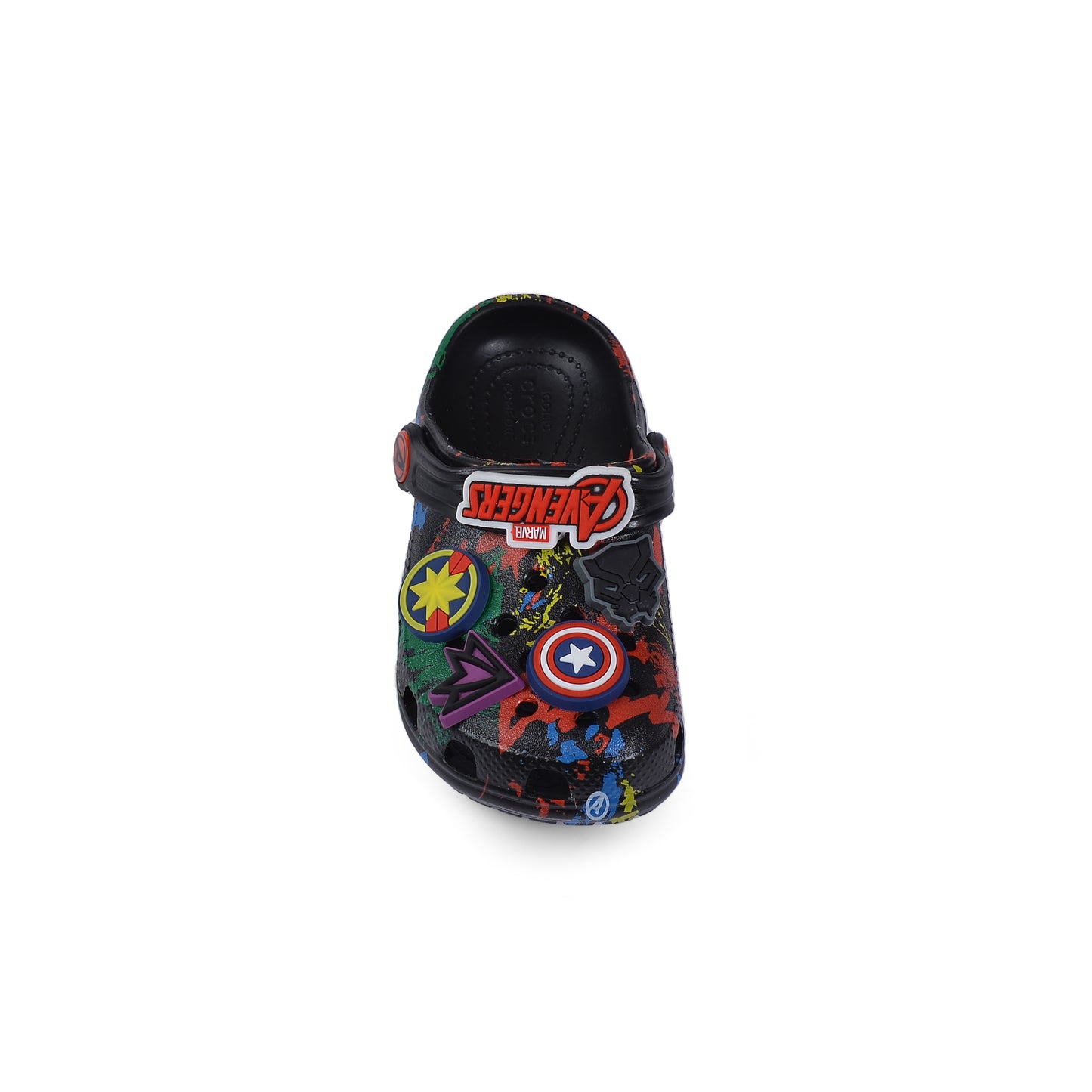 Crocs Marvel Avengers Kids Slippers Cartoon Waterproof Slippers Light Sneakers 204536-A Black
