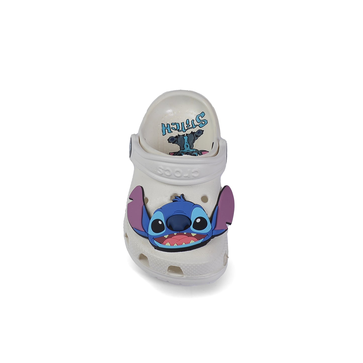 Crocs Stitch Kids Slippers Cartoon Waterproof Slippers Light Sneakers 204536 Stitch White