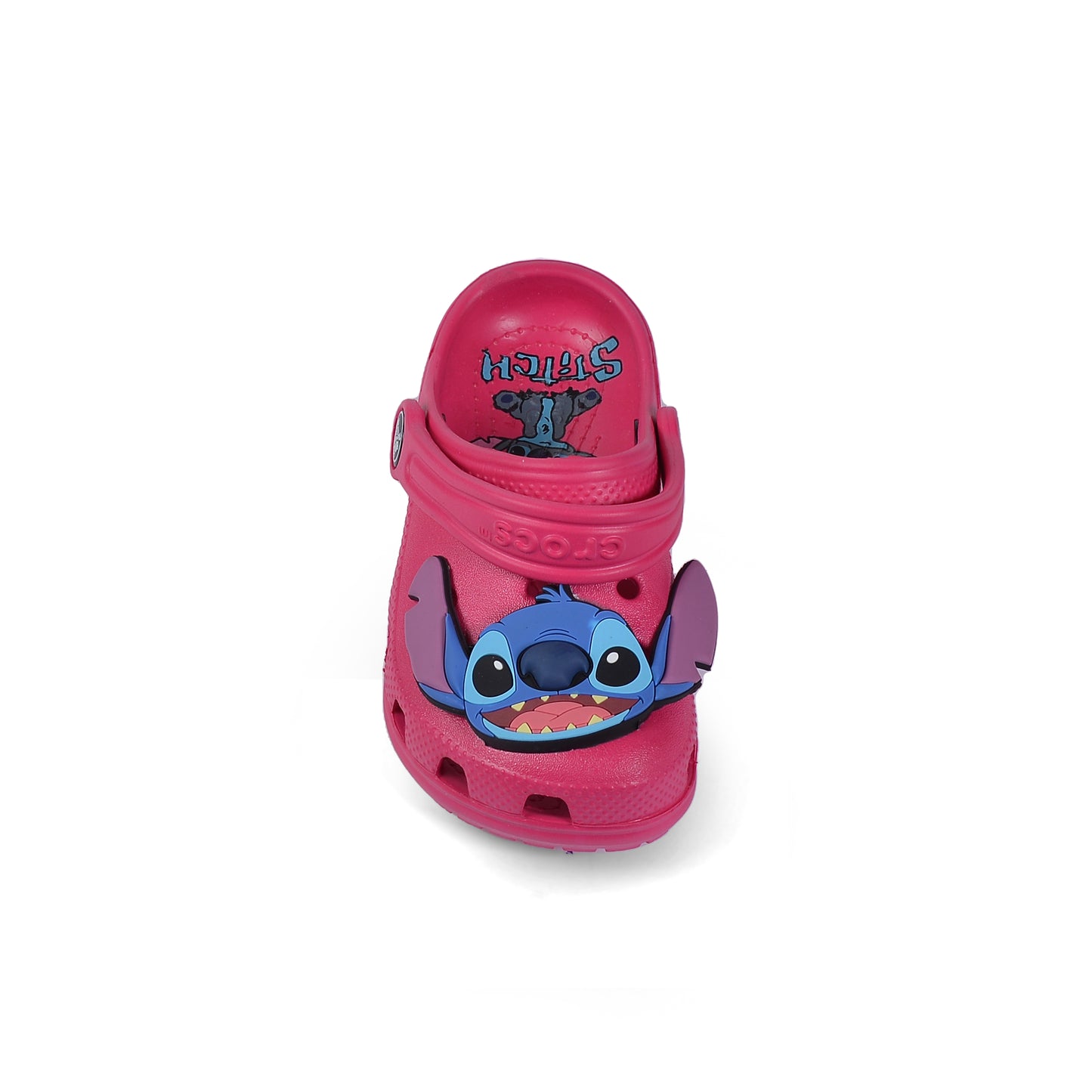 Crocs Stitch Kids Slippers Cartoon Waterproof Slippers Light Sneakers 204536 Stitch Fuchsia
