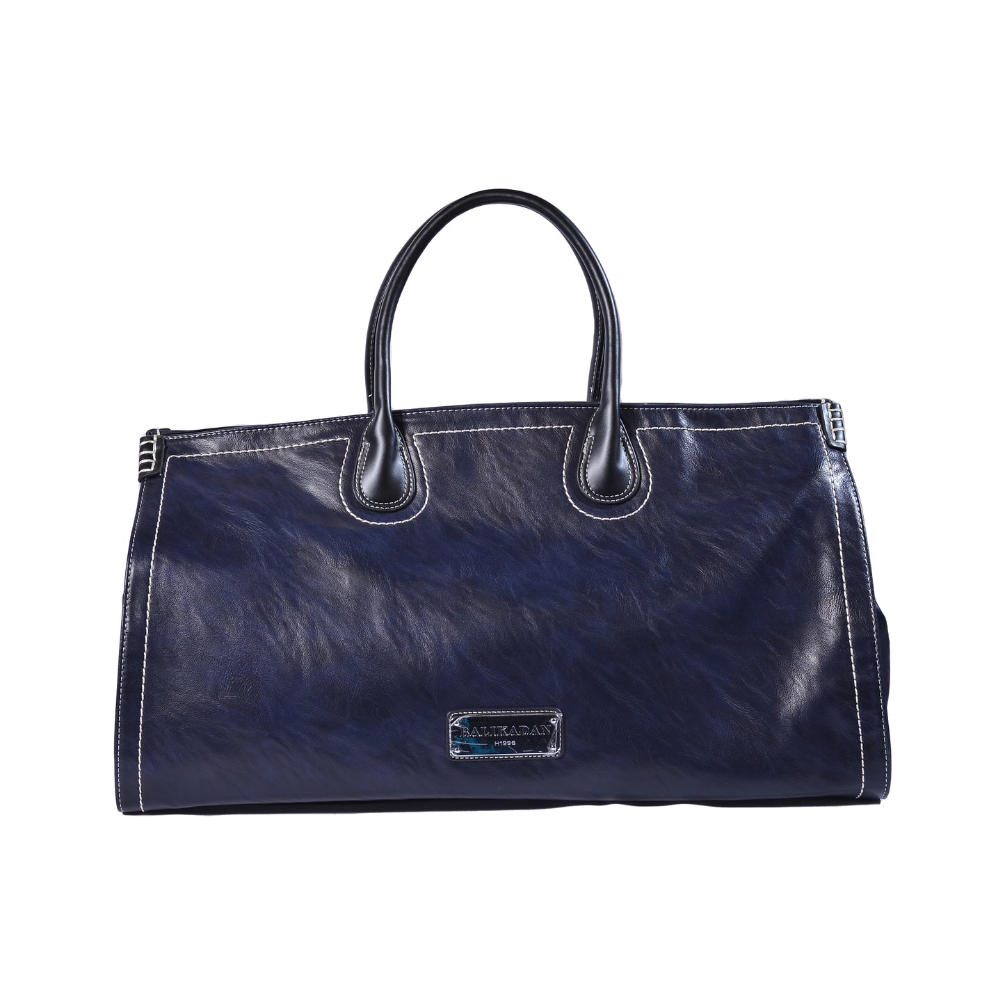 Balikadan plaque Leather Holdall Bag 963708 Blue