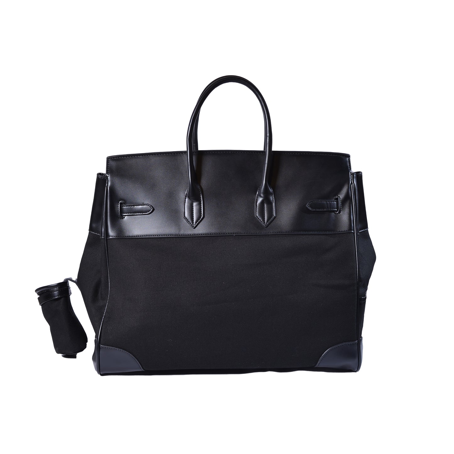 Hermès plaque Leather Holdall Bag 96011-A Black