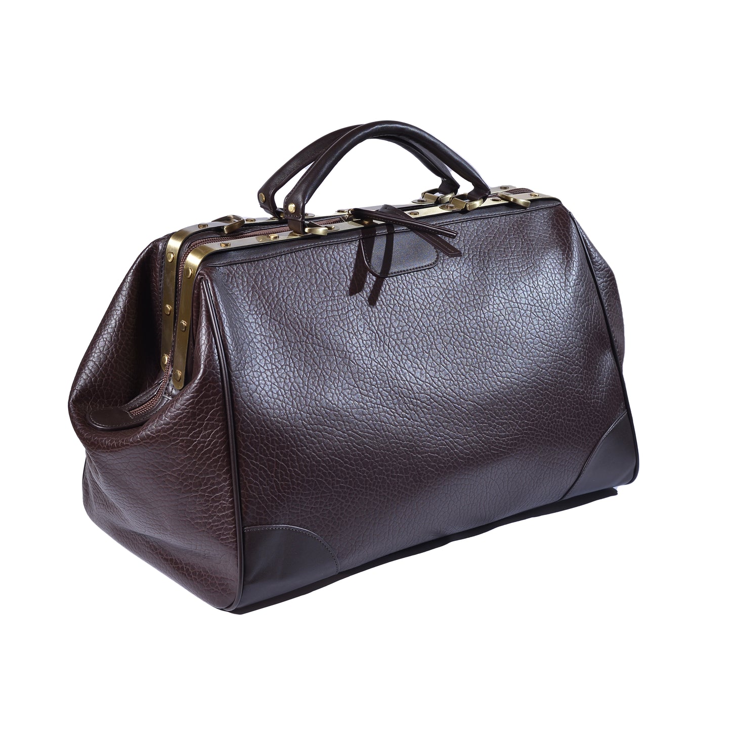 Balikadan plaque Leather Holdall Bag 2785 Coffee