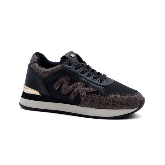 Michael Kors Beige Solid Athletic Shoes for Women JEN-661 Black&Coffee