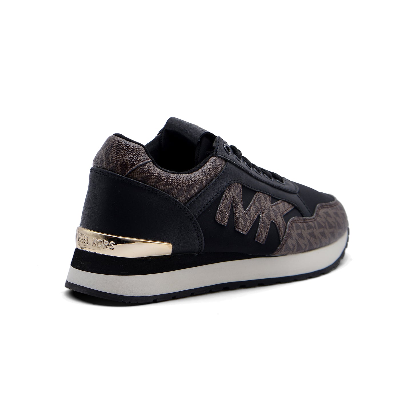 Michael Kors Beige Solid Athletic Shoes for Women JEN-661 Black&Coffee