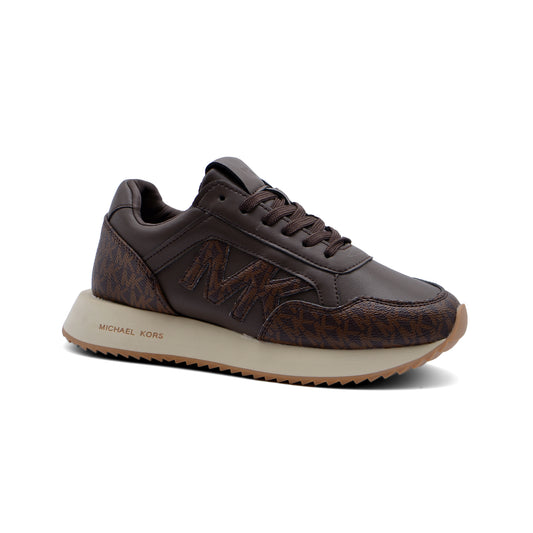 Michael Kors Beige Solid Athletic Shoes for Women JEN-662 Coffee