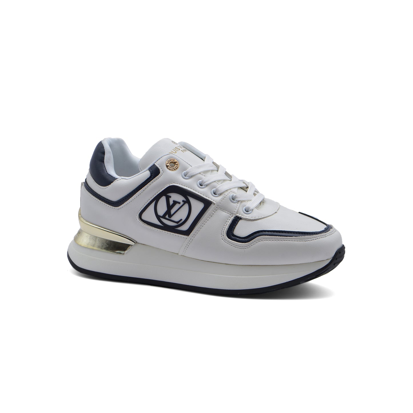 LOUIS VUITTON Run Away Low Top Casual Shoes Woman JEN-675 White&Navy
