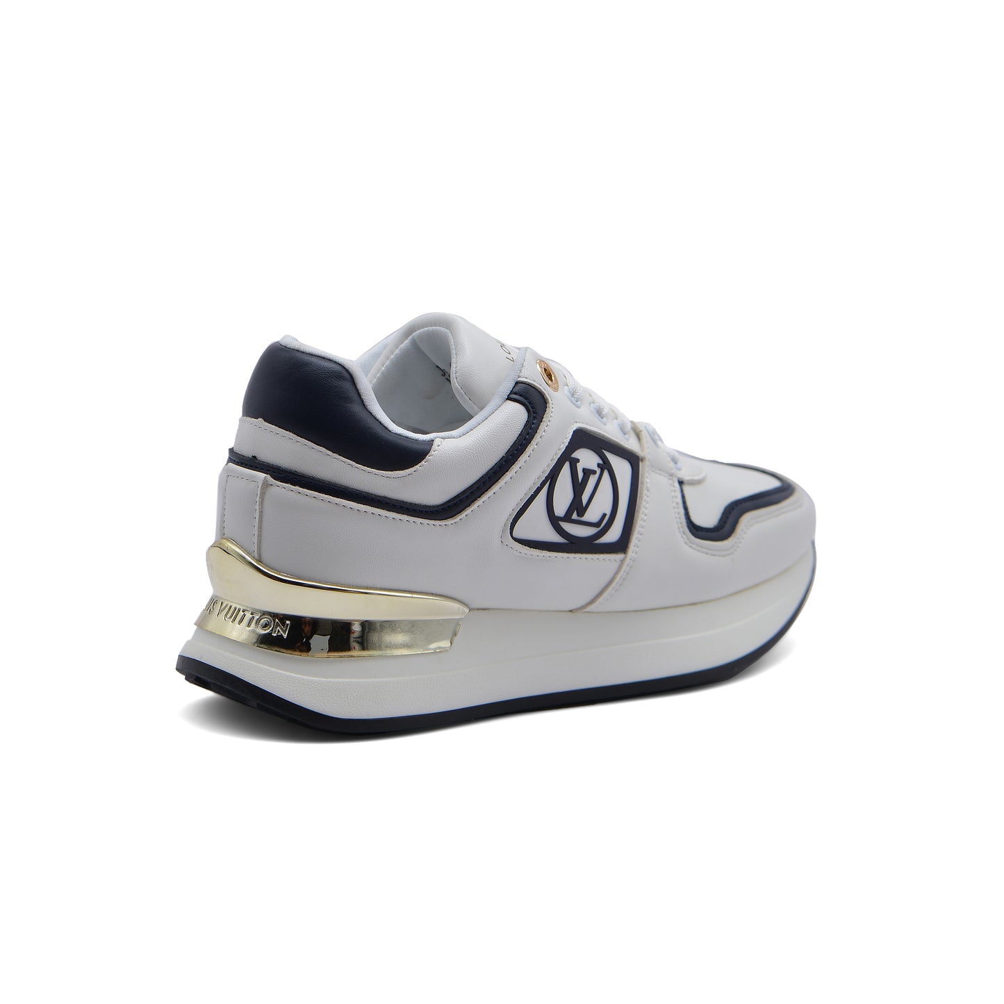 LOUIS VUITTON Run Away Low Top Casual Shoes Woman JEN-675 White&Navy