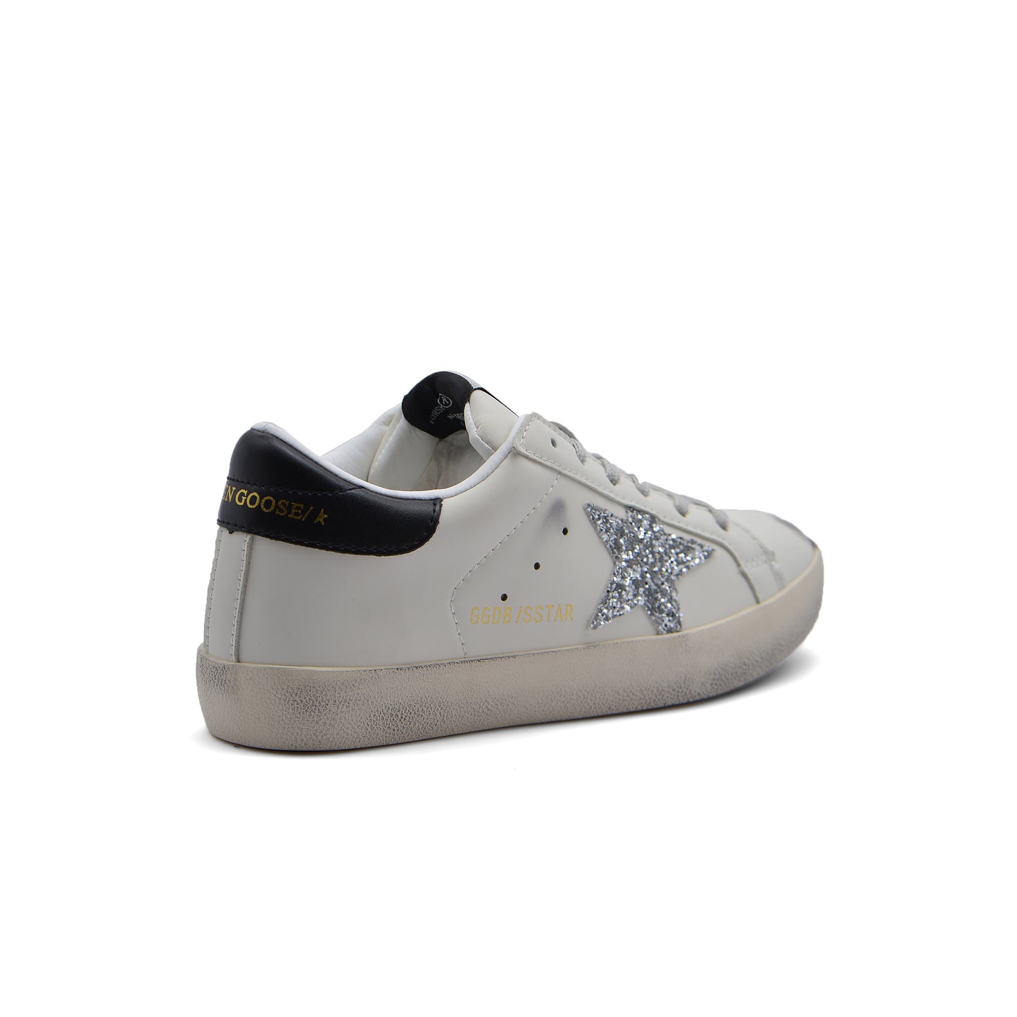 Golden Goose with glitter star Sneakers Woman JEN-686 White&Black