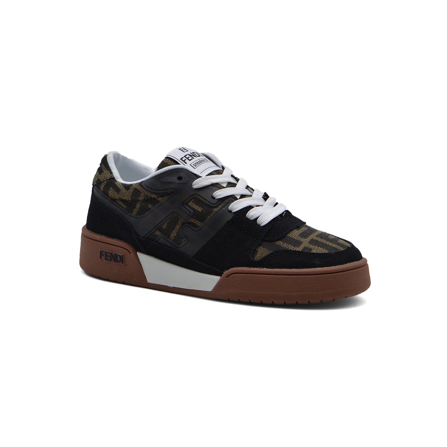 Fendi Match Sneakers Fabric Woman JEN-681 Black&Brown