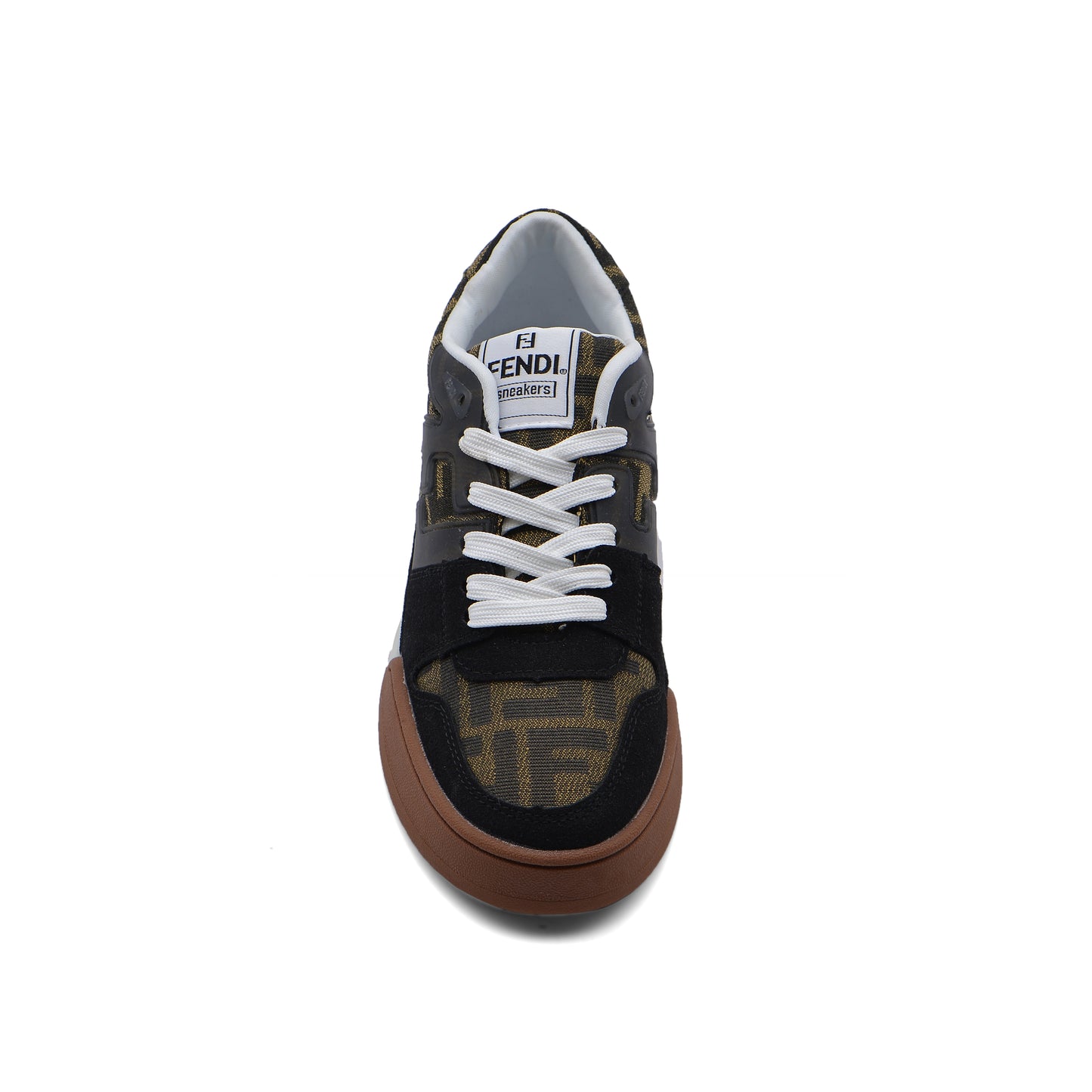 Fendi Match Sneakers Fabric Woman JEN-681 Black&Brown