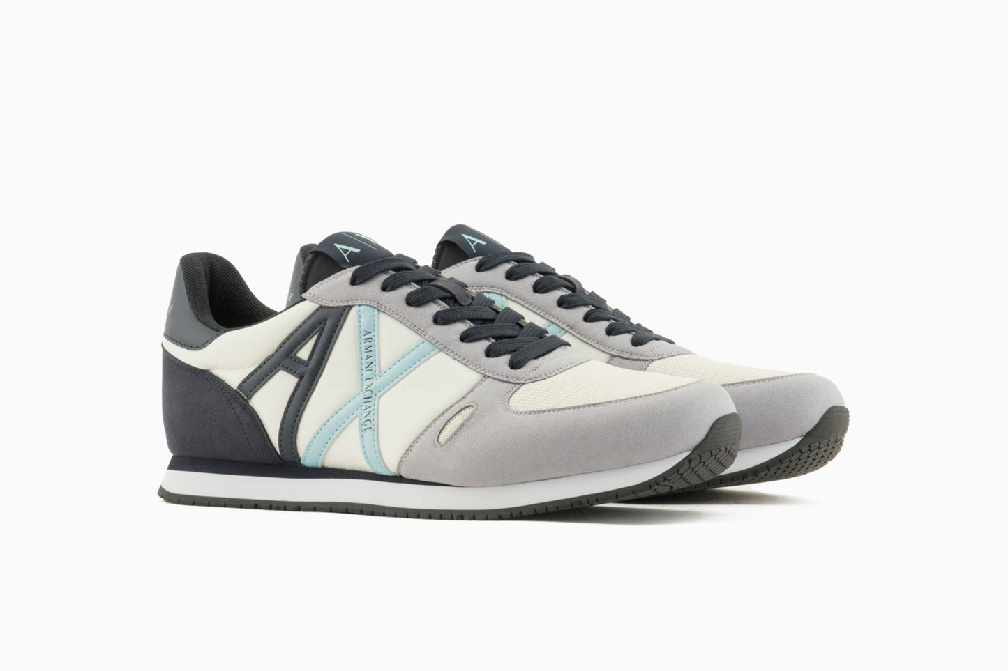 Armani Exchange Original in eco-suede mesh and nylon Sneakers Man XYX017 Gray