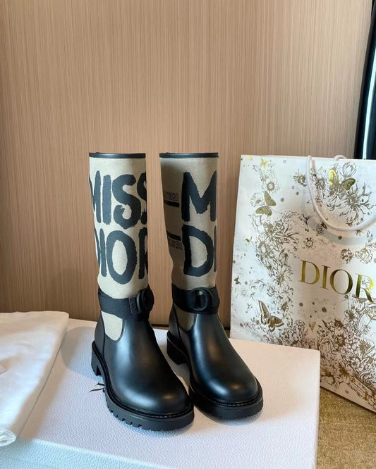 حذاء بوت نسائي Dior-Major Premium Quality KCK222 كاكي