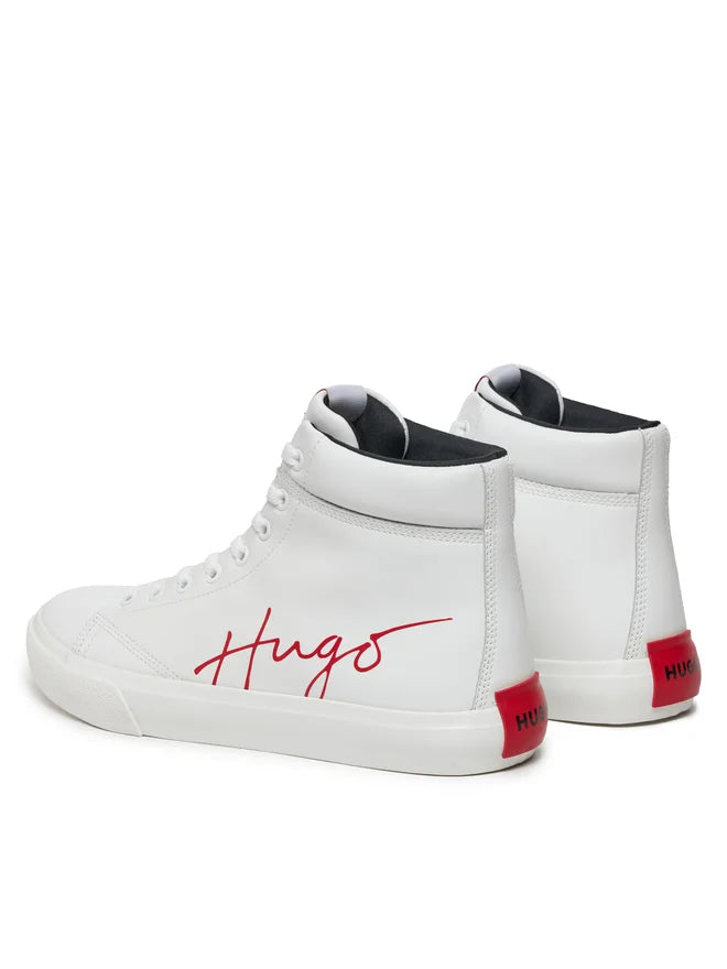 HUGO BOSS DyerH Signature High-Top Trainers Sneakers Man 50518346 White