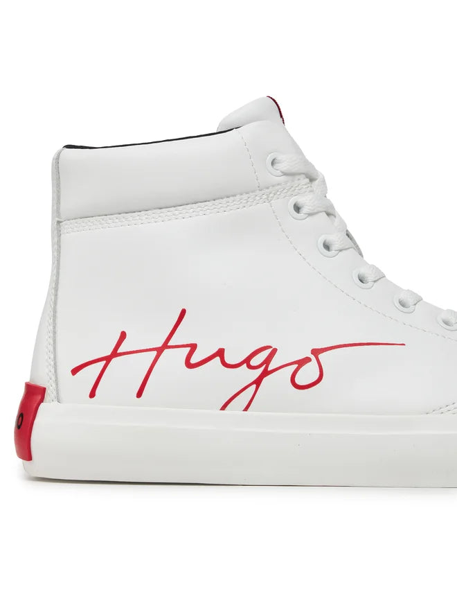 HUGO BOSS DyerH Signature High-Top Trainers Sneakers Man 50518346 White