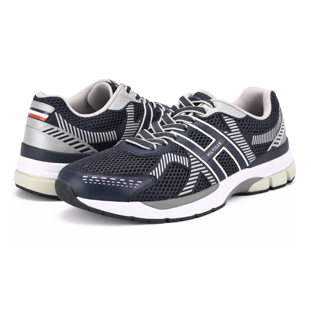 Tommy Hilfiger Origenal Lace-up Sneakers Man FWOFW3786 Navy&Silver