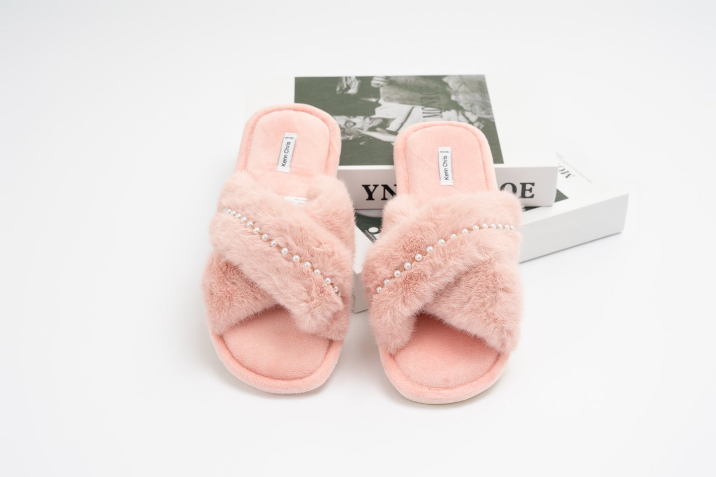 Fancy fur slipper Woman F504 Kashmir