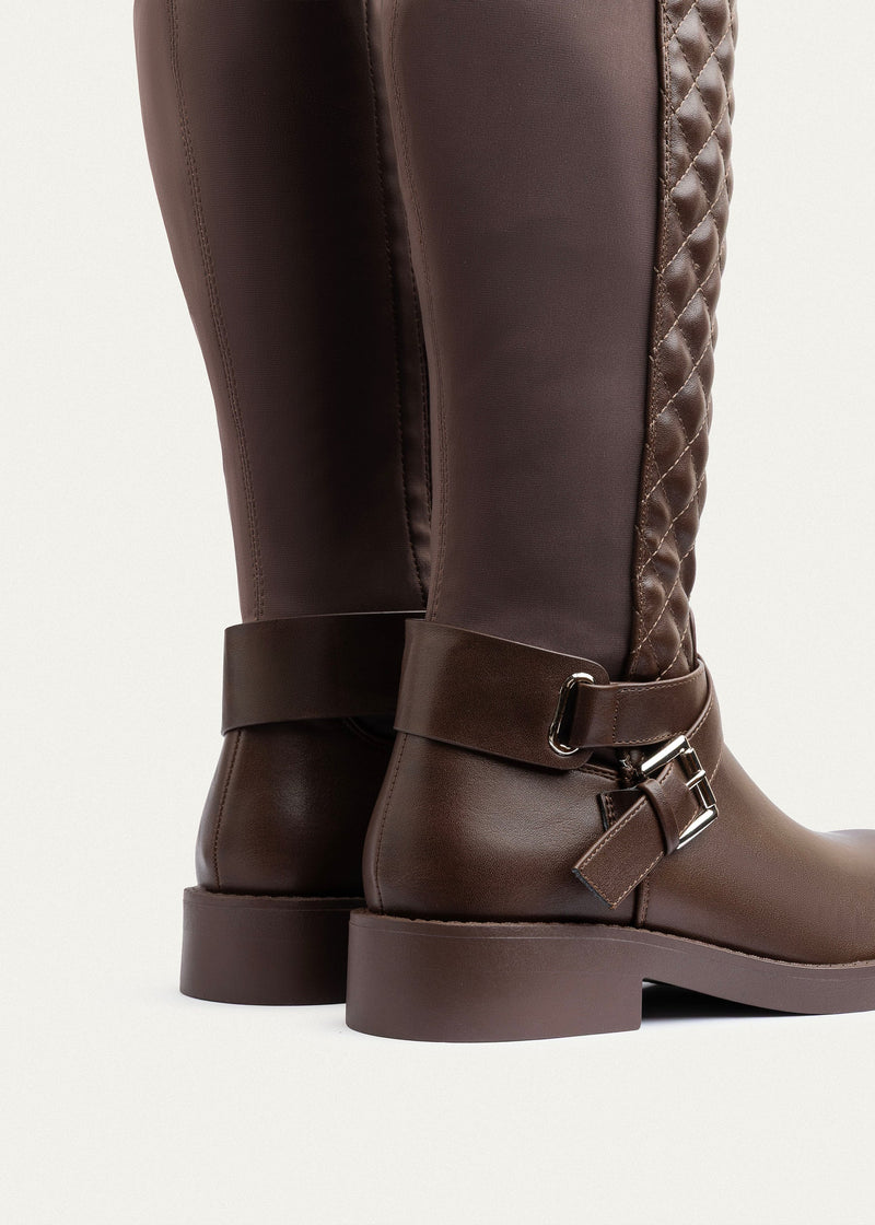 High Quality Design Tan Classic Boots with Buckle Detail 131026704 Brown - 3
