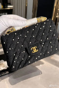Chanel Sequin Embroidered Medium Flap Bag Woman 1112 Black - 2