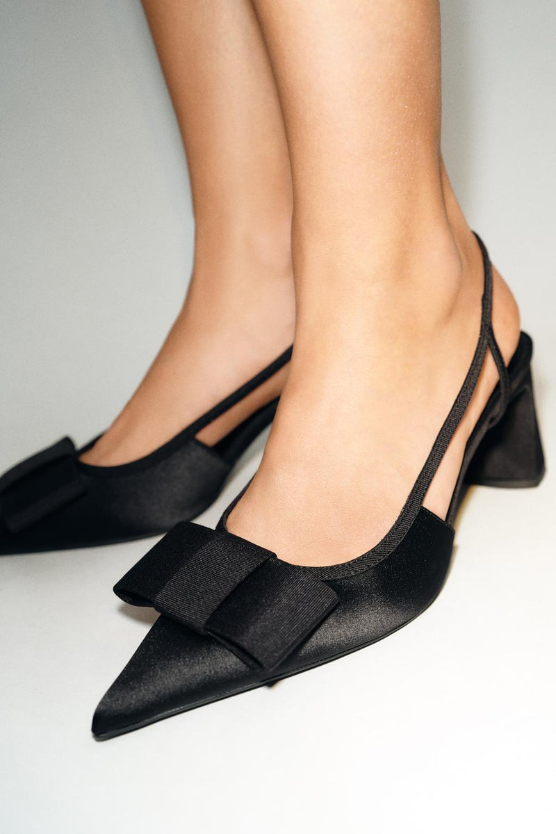 Zara Detail Stylish Heels Heeled Shoes Woman 8563 Black - 5