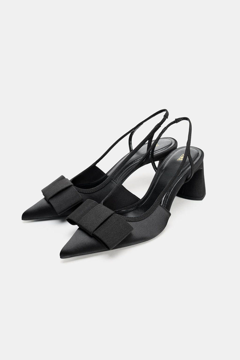 Zara Detail Stylish Heels Heeled Shoes Woman 8563 Black - 4