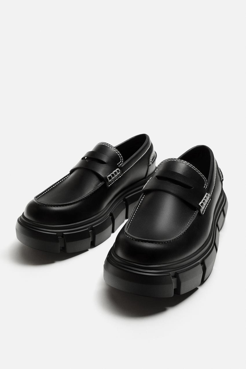 Zara Chunky Worn Loafers Sneakers Man 2647/520/802 Black - 4