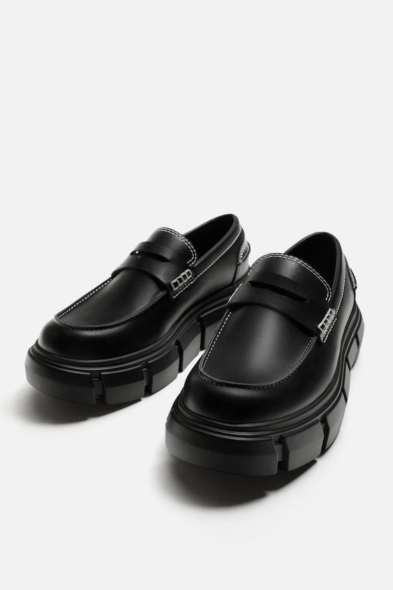 Zara Chunky Worn Loafers Sneakers Man 2647/520/802 Black - 4