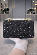 Chanel Sequin Embroidered Medium Flap Bag Woman 1112 Black - 3