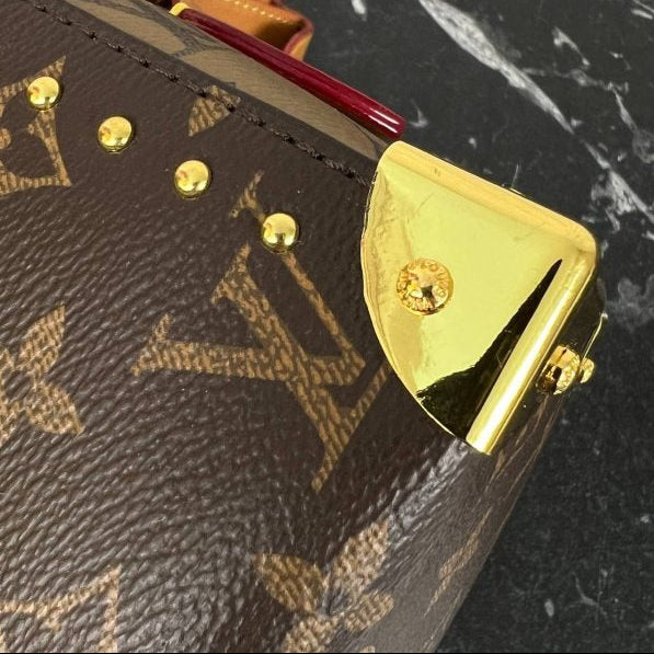 Louis Vuitton Pre-Owned Speedy Trunk Bag Woman Monogram Bold 13146 Brown/Beige - 5