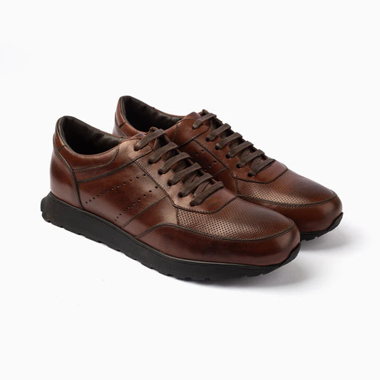 Genuine Leather sneakers Man AF510\R01-501 Brown