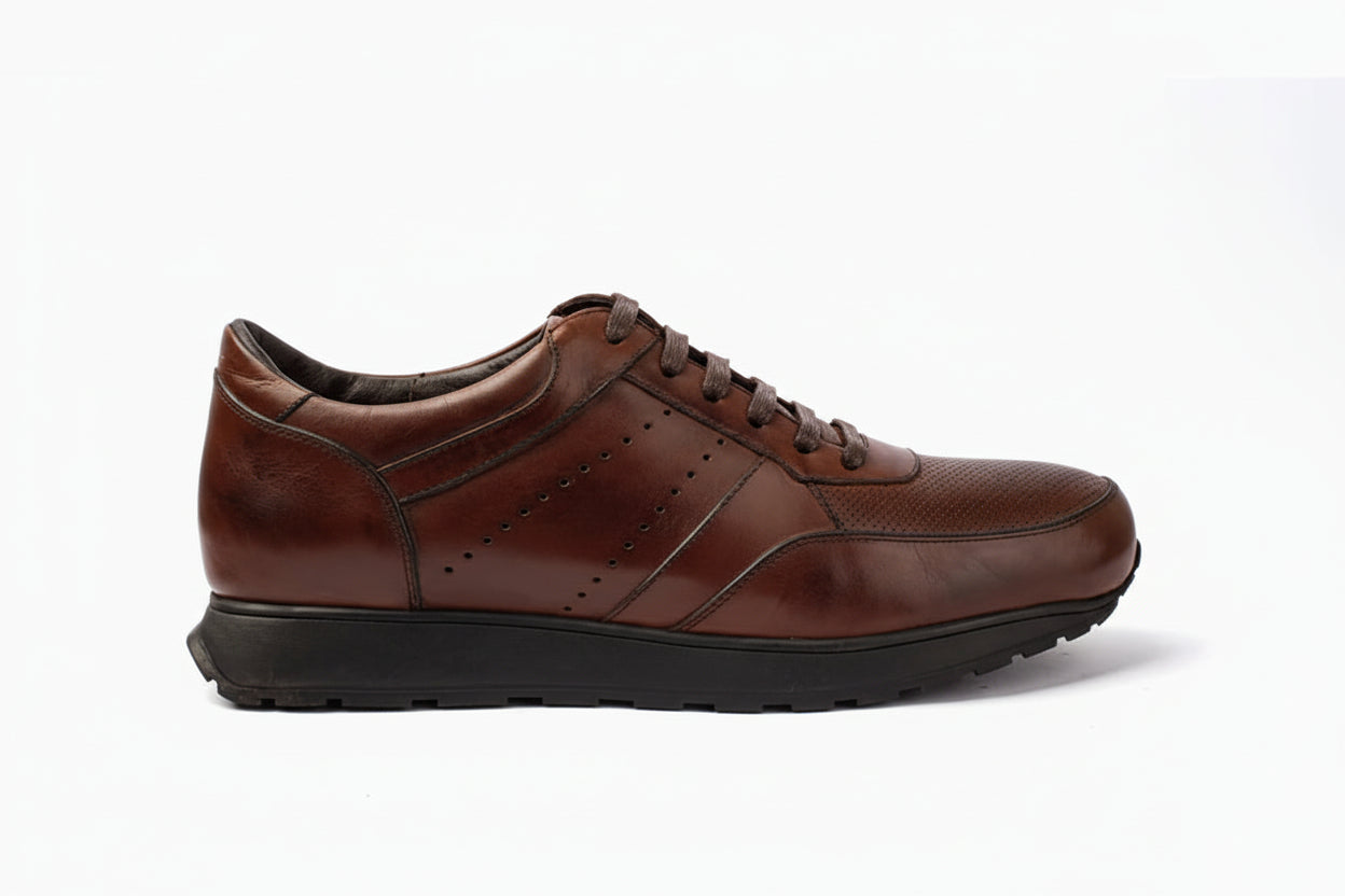 Genuine Leather sneakers Man AF510\R01-501 Brown