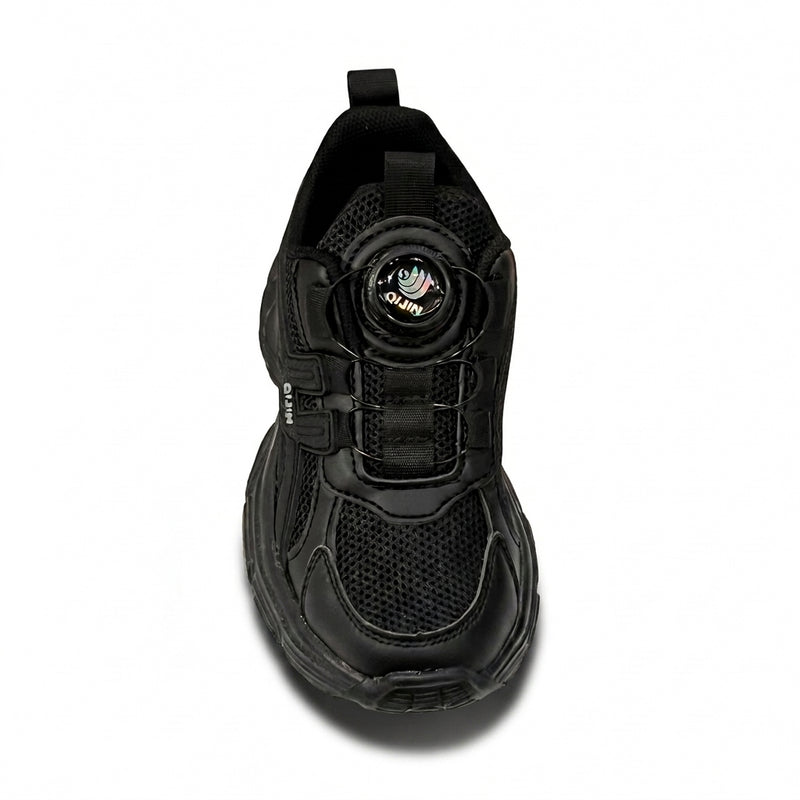 Kids Sneakers School with Adjustable Dial Laces Breathable Easy to wear dial closure alternative to laces 7581 Black - 3