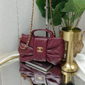 Chanel Lambskin Quilted Mini Bow Bag Woman 99888 Burgundy - 3