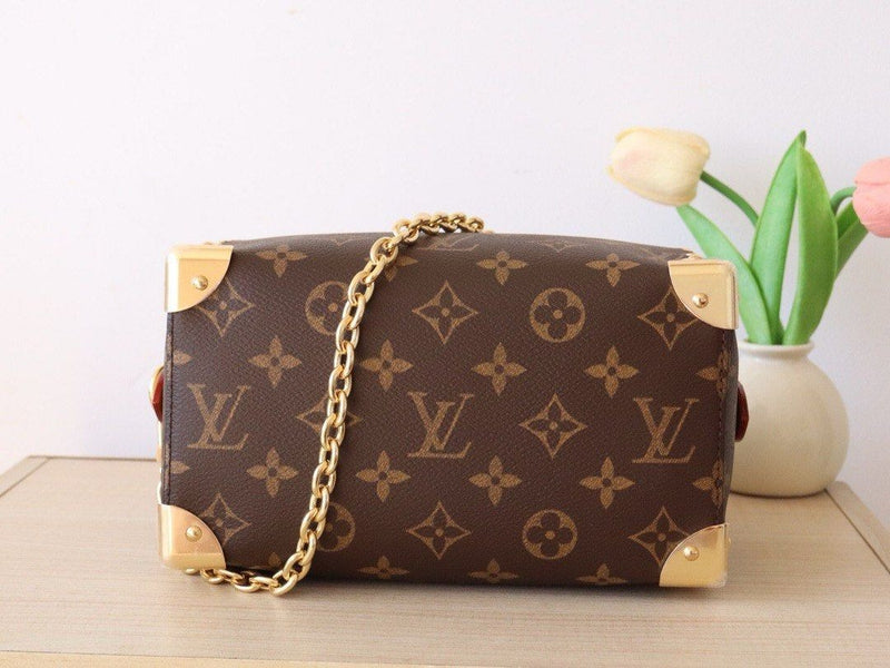 Louis Vuitton Pre-Owned Speedy Trunk Bag Woman Monogram Bold 13146 Brown/Beige - 6
