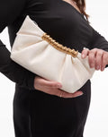 JW PEI - Leia Pleated Clutch in Vegan Leather 15 cm - Width 20 cm Mirror Woman 006 White - 4