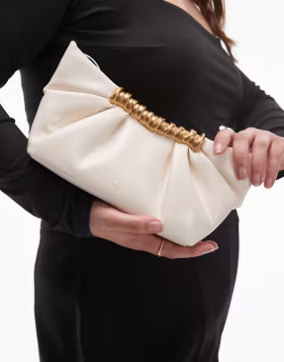 JW PEI - Leia Pleated Clutch in Vegan Leather 15 cm - Width 20 cm Mirror Woman 006 White - 4
