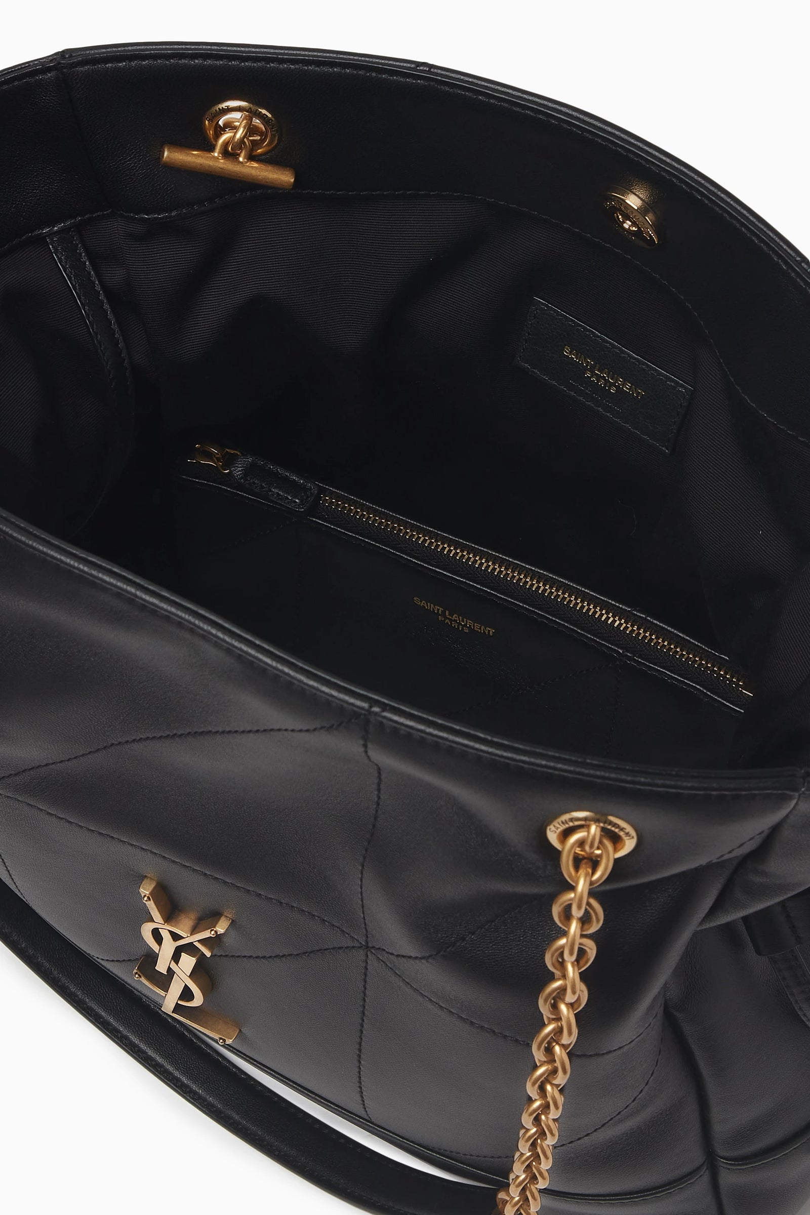 Saint Laurent Jamie shopping Leather Shoulder Bag For Women 809824 Black - 6