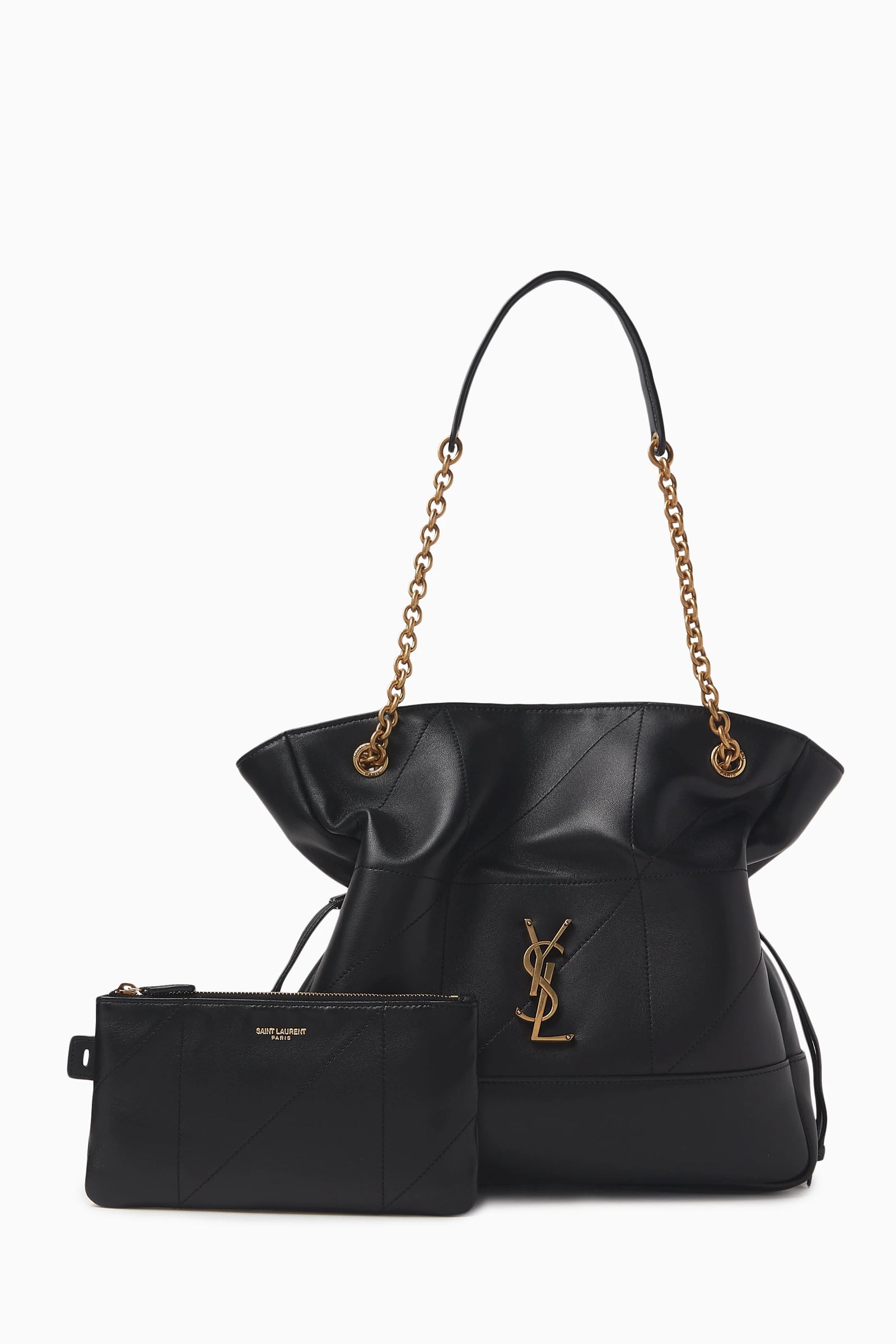 Saint Laurent Jamie shopping Leather Shoulder Bag For Women 809824 Black - 3