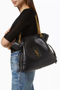 Saint Laurent Jamie shopping Leather Shoulder Bag For Women 809824 Black - 7